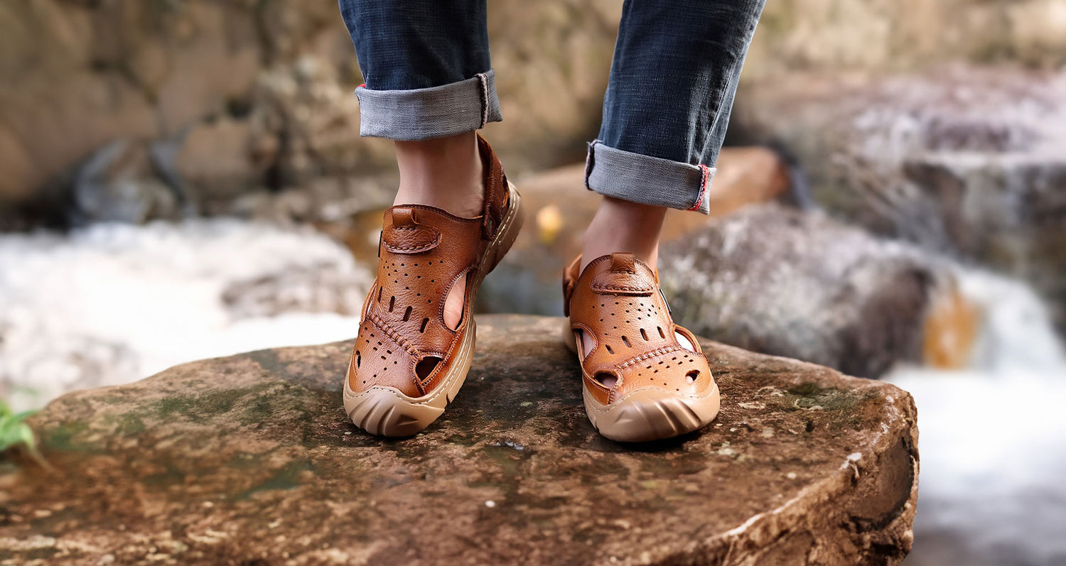 Men leather sandals